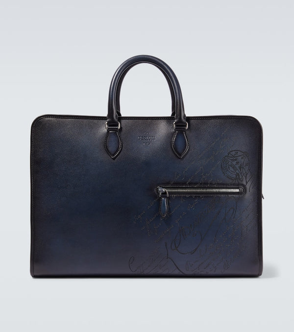 Berluti Overnight Scritto leather duffel bag