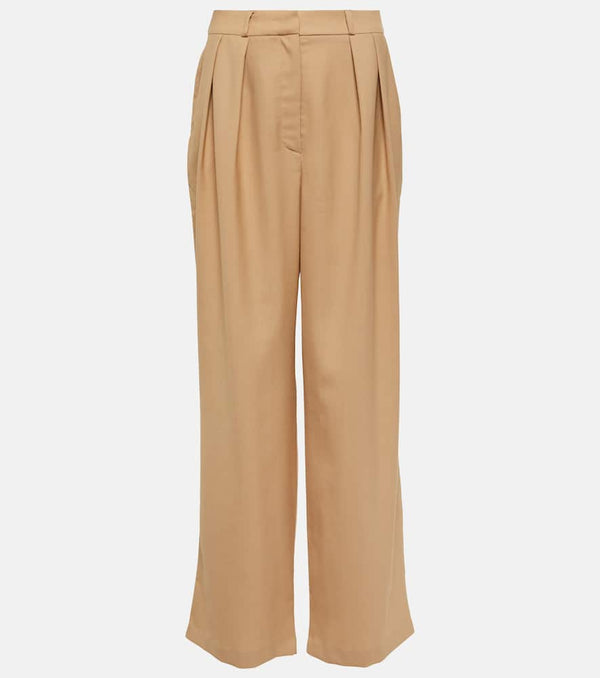 The Frankie Shop Tansy pleated twill wide-leg pants