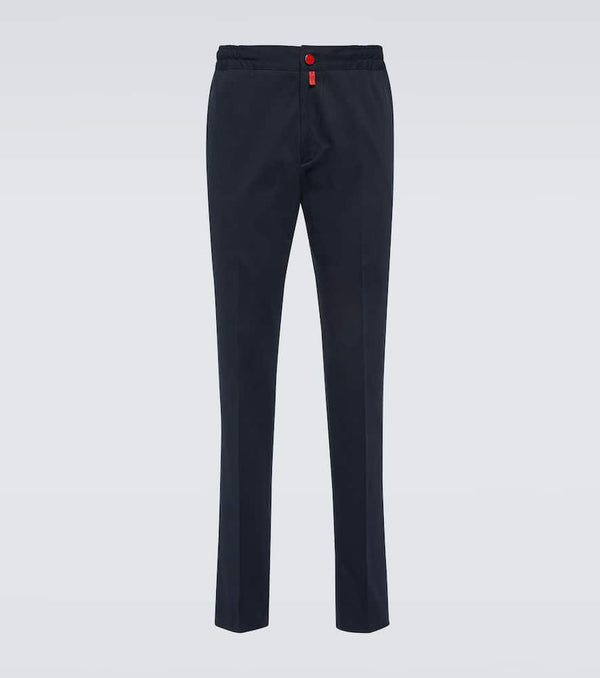 Kiton Cotton jersey straight pants