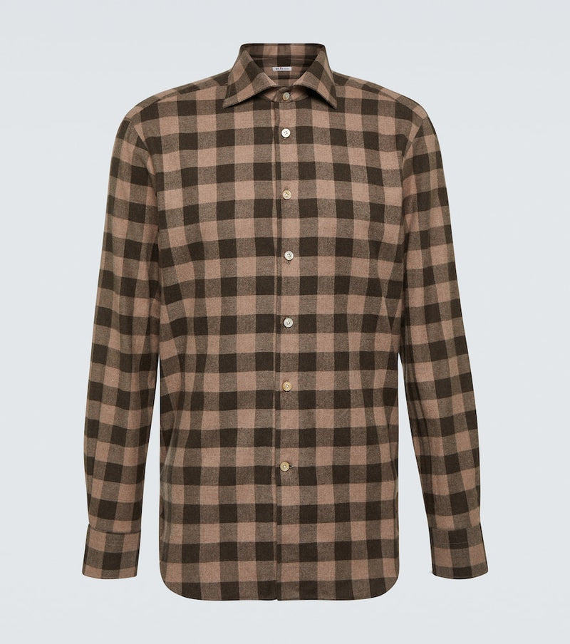 Kiton Checked cotton shirt