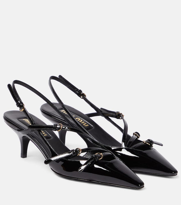 Miu Miu Patent leather slingback pumps