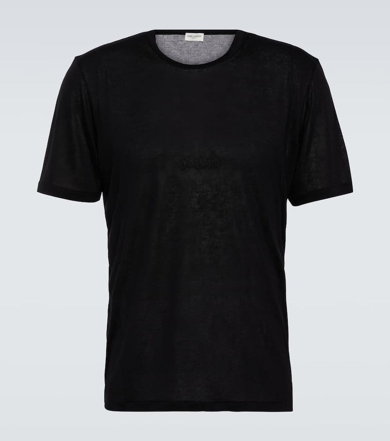 Saint Laurent Logo embroidered T-shirt