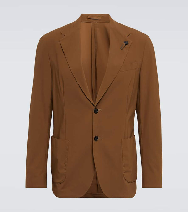 Lardini Single-breasted gabardine blazer