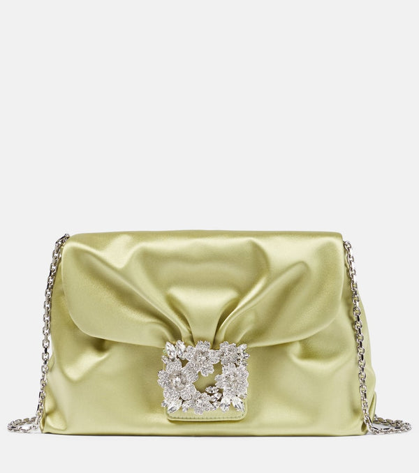 Roger Vivier RV Bouquet embellished satin shoulder bag