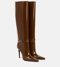 Saint Laurent Vendome knee-high leather boots