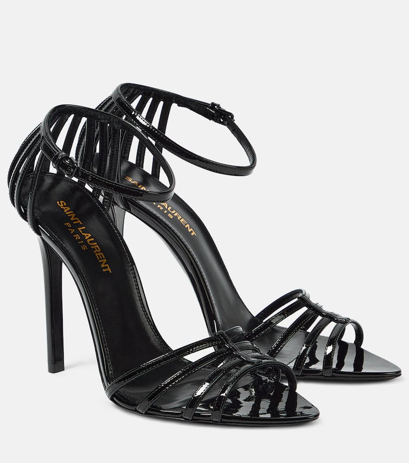 Saint Laurent Milena 110 patent leather sandals