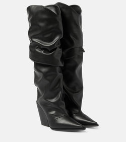 Alexandre Vauthier Faux leather knee-high boots