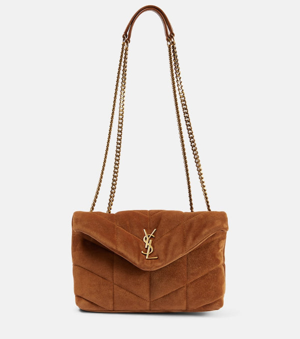 Saint Laurent Puffer Toy Mini suede shoulder bag