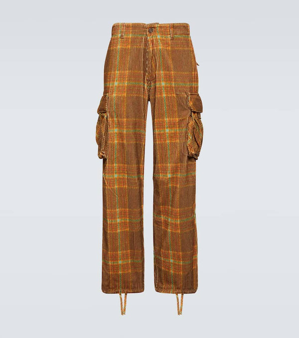 ERL Checked corduroy cargo pants