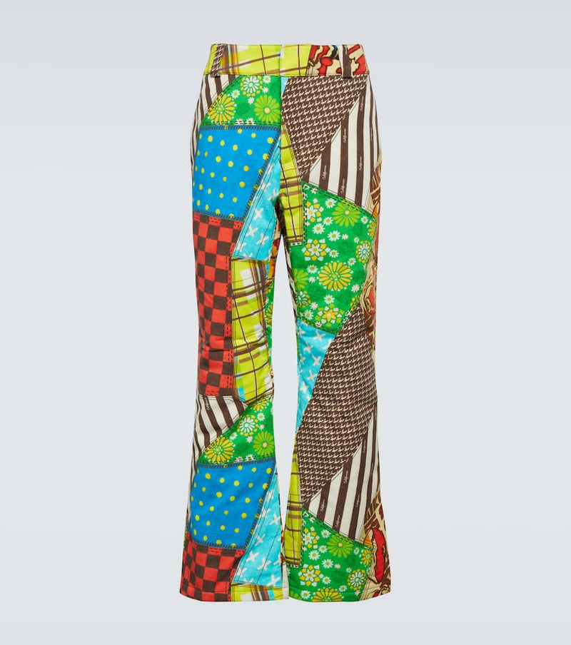 ERL Printed cotton-blend flared pants