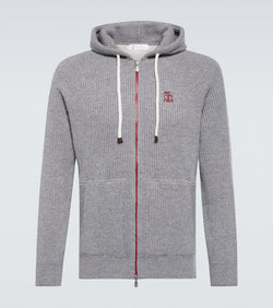 Brunello Cucinelli Ribbed-knit cashmere hoodie