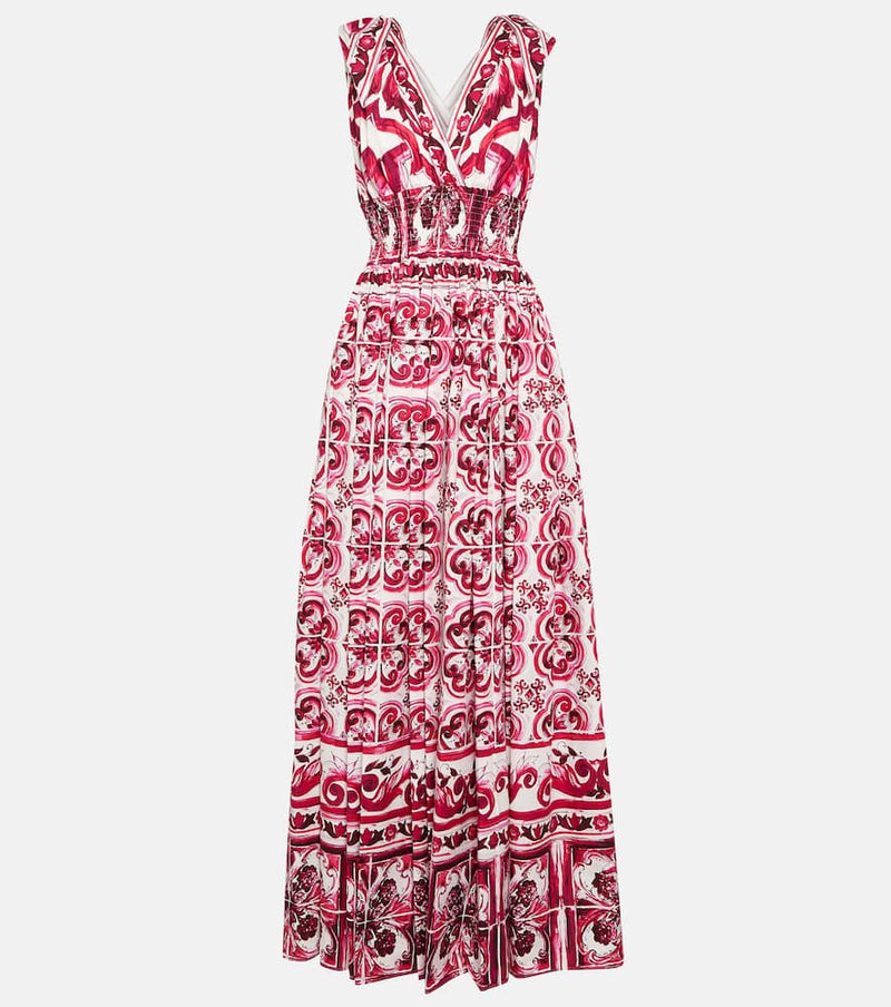 Dolce & Gabbana Majolica cotton poplin maxi dress