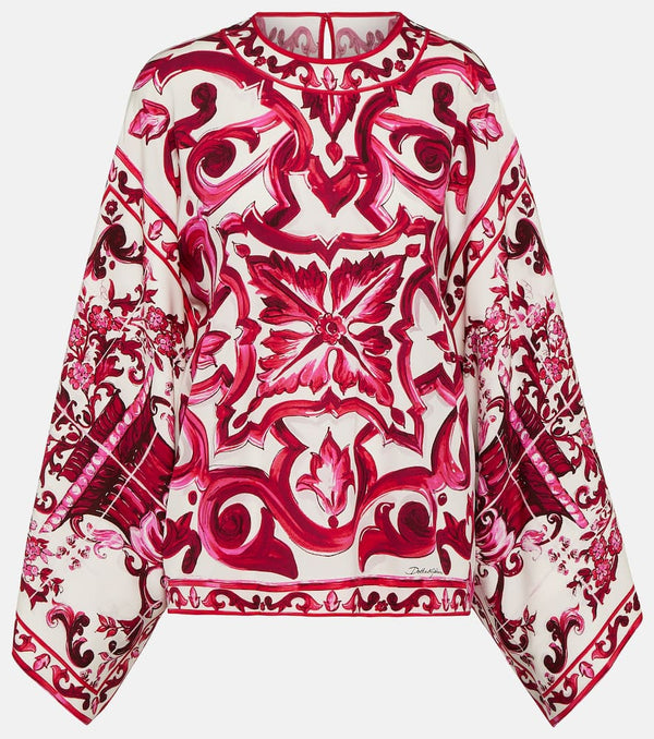 Dolce & Gabbana Printed charmeuse blouse