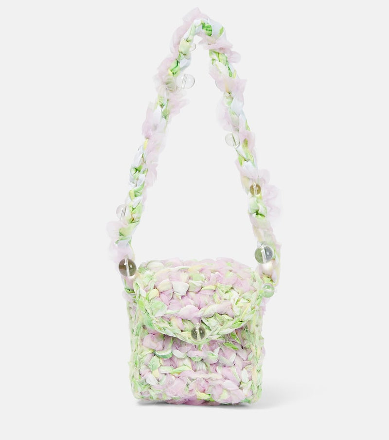 Susan Fang Mini crochet tulle shoulder bag