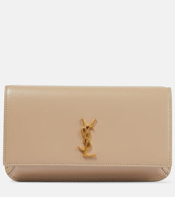 Saint Laurent Cassandre leather phone pouch