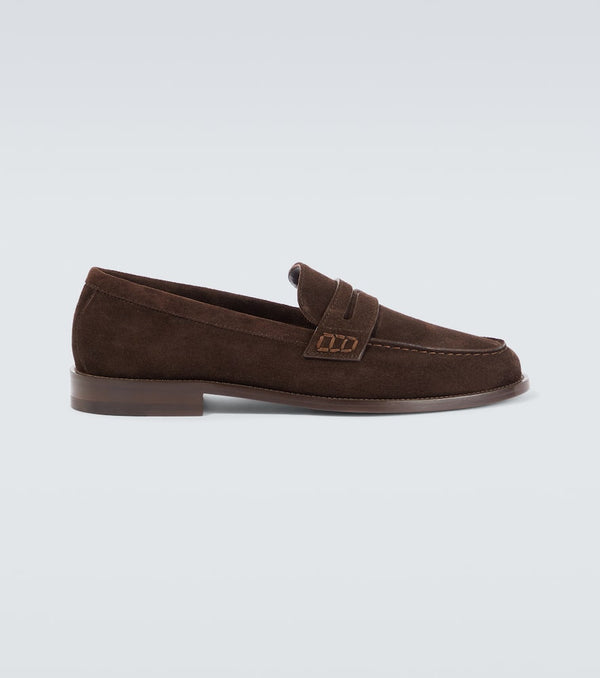 Manolo Blahnik Perry suede penny loafers