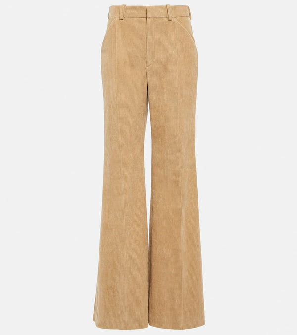 Chloé High-rise corduroy flared pants