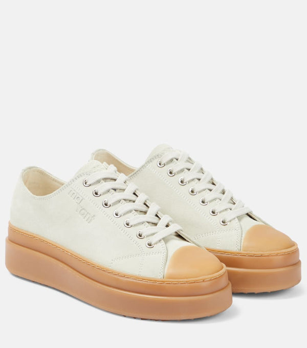 Isabel Marant Austen embossed suede low-top sneakers