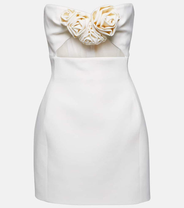 Magda Butrym Floral-appliqué wool minidress