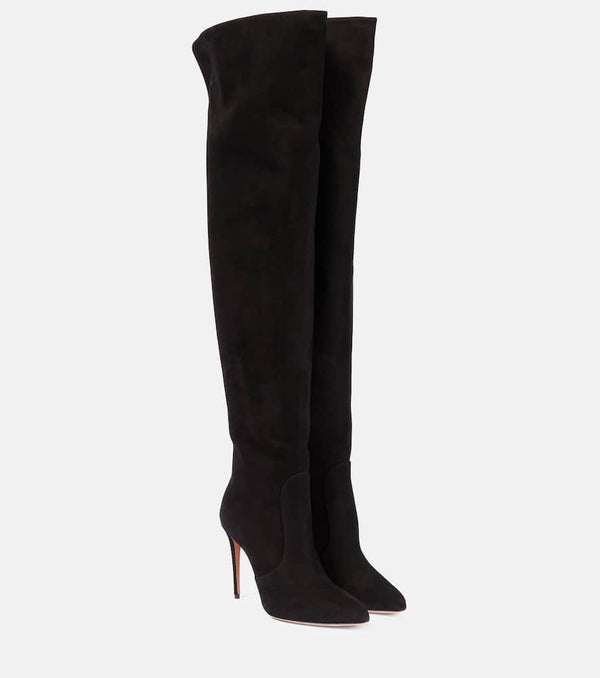 Aquazzura Liaison suede over-the-knee boots