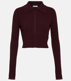 Chloé Ribbed-knit wool-blend cardigan