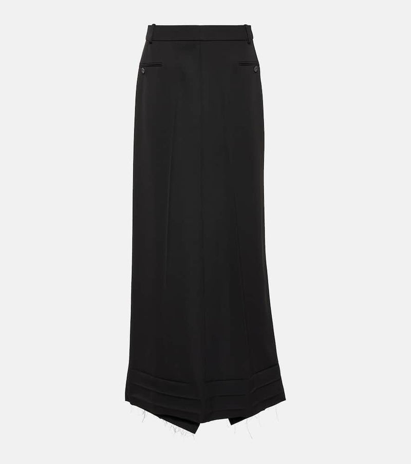 Balenciaga Mid-rise wool maxi skirt