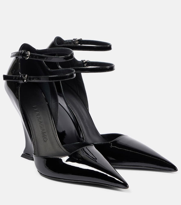 Ferragamo Patent leather wedges