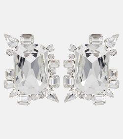 Balmain Crystal-embellished clip-on earrings