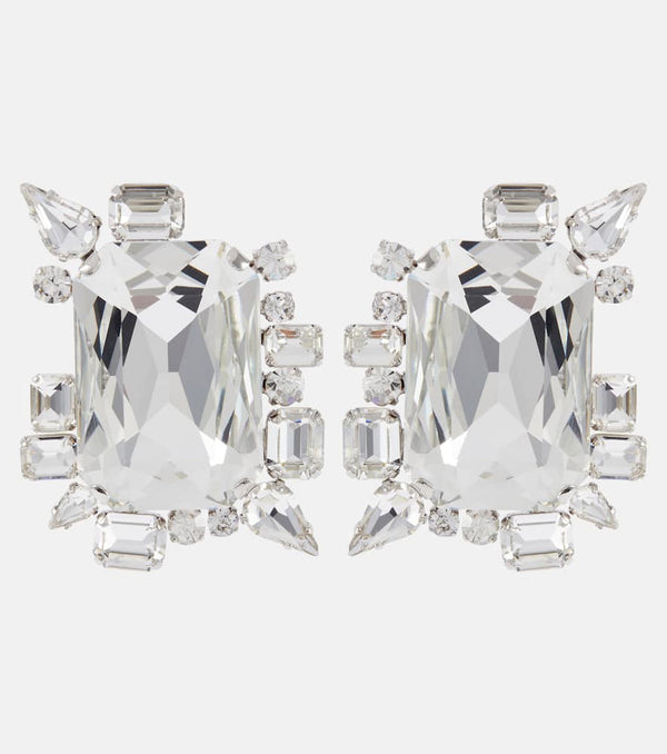 Balmain Crystal-embellished clip-on earrings