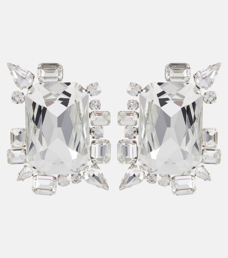 Balmain Crystal-embellished clip-on earrings