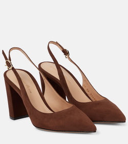 Gianvito Rossi Suede slingback pumps