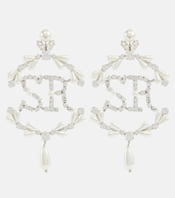 Simone Rocha Crystal-embellished pearl earrings