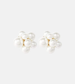 Oscar de la Renta Embellished clip-on earrings