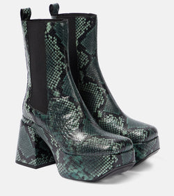 Dorothee Schumacher Snake-printed leather Chelsea boots