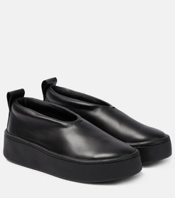 Jil Sander Leather slip-on sneakers