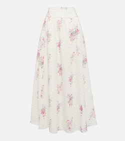 LoveShackFancy Aventi floral cotton maxi skirt