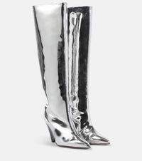 Isabel Marant Lakita mirrored knee-high boots