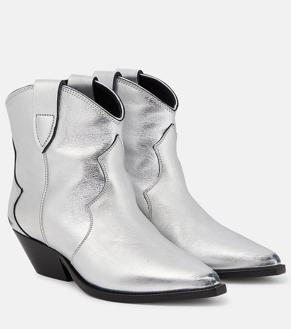 Isabel Marant Dewina metallic leather ankle boots