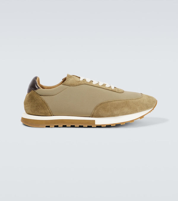 The Row Owen Runner suede-trimmed sneakers