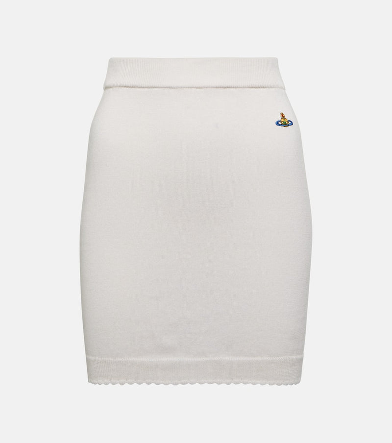 Vivienne Westwood Bea cotton and cashmere miniskirt