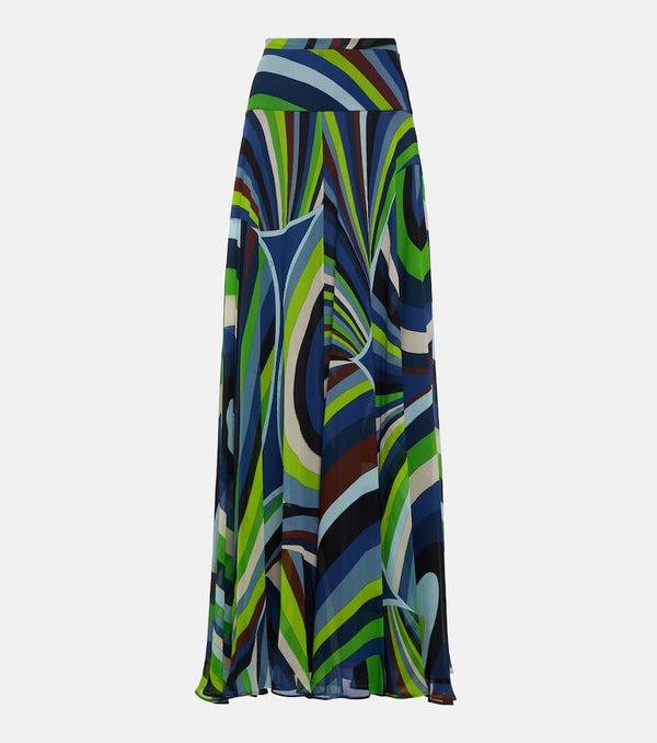 Pucci Iride silk chiffon maxi skirt