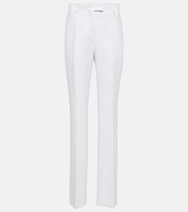 Ferragamo High-rise crêpe straight pants