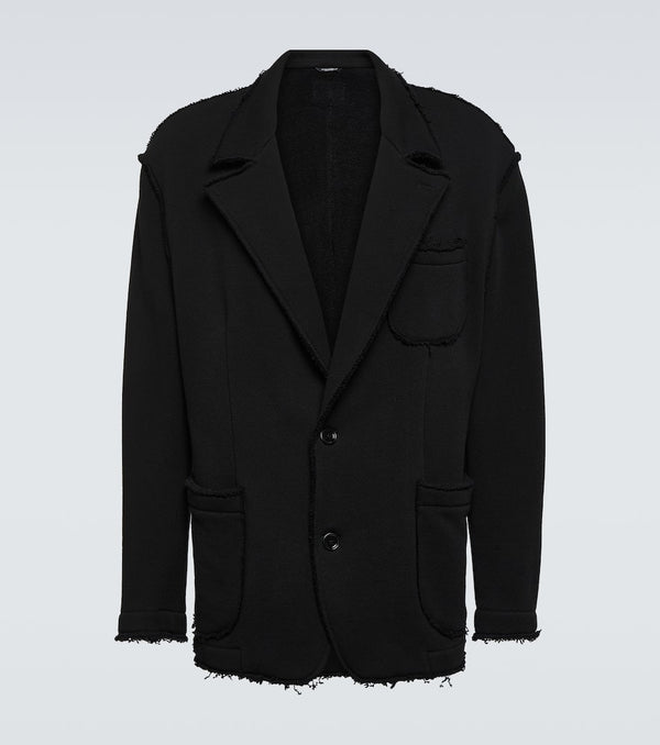 Dolce & Gabbana Frayed cotton-blend blazer