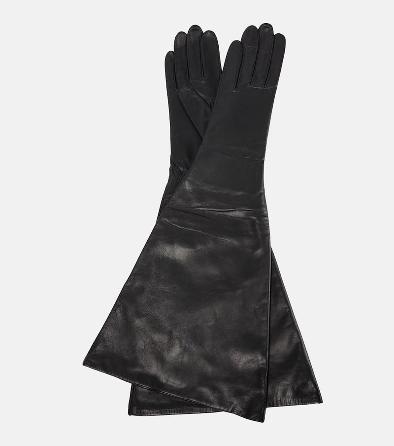 Alaia Flared leather gloves