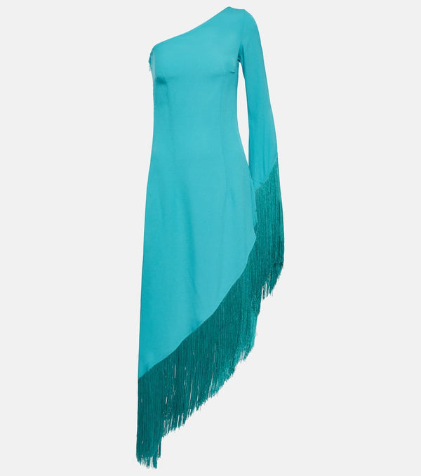 Taller Marmo Aventador fringed one-shoulder midi dress