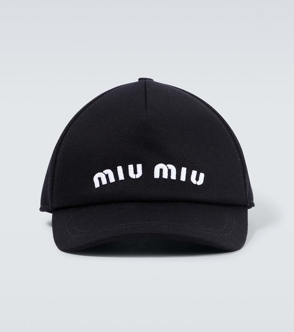 Miu Miu Logo cotton baseball cap