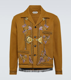 Bode Embroidered cotton jacket