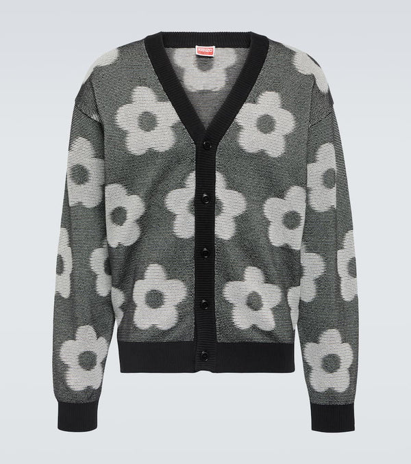 Kenzo Flower Spot cotton jacquard cardigan