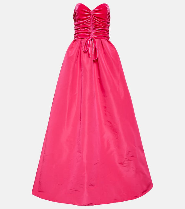 Monique Lhuillier Strapless silk gown