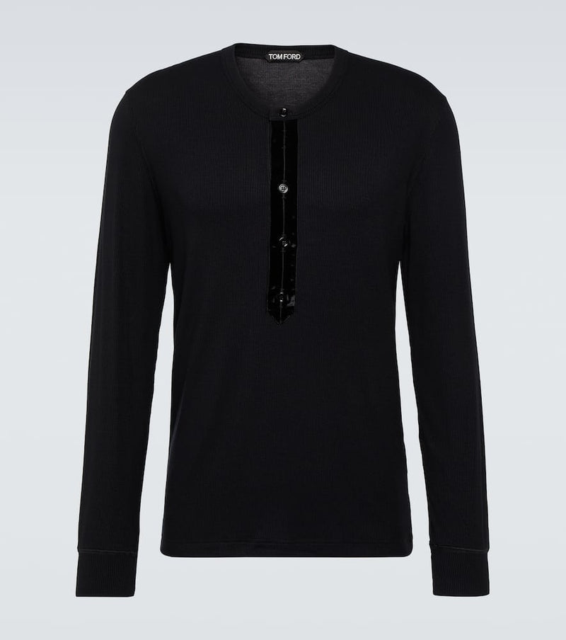 Tom Ford Satin Henley shirt